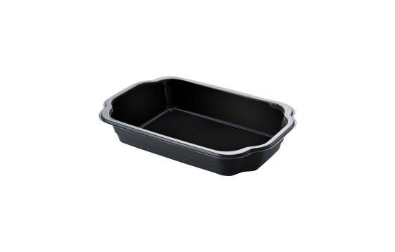 774984 Duni 154063 Duni Duniform avPP 250x159x55mm Svart Take-away-plastbrett 1,4 L (225 stk)